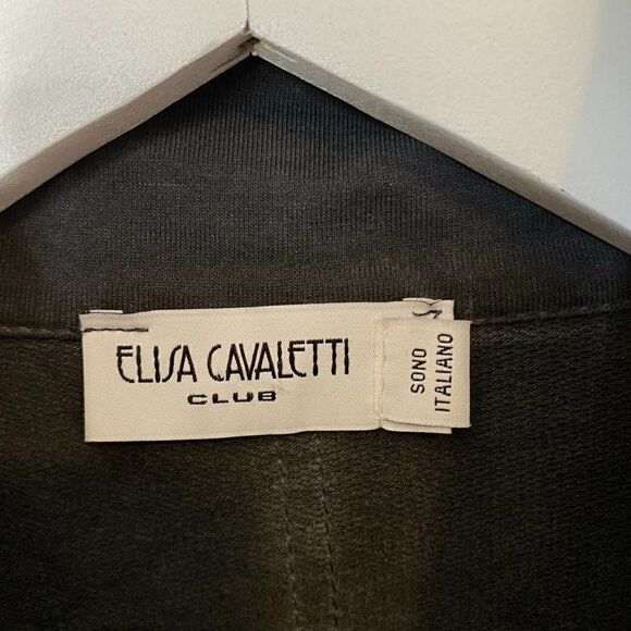 Elisa Cavaletti Gray Long Line Embellished Art to Wear Jacket - Picture 7 of 8